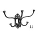 thumbnail image 5 of Ganchos de pared de metal negro para colgar sombreros, chaquetas, bolsos, organizadores, toallas, percheros y perchas., 5 of 9