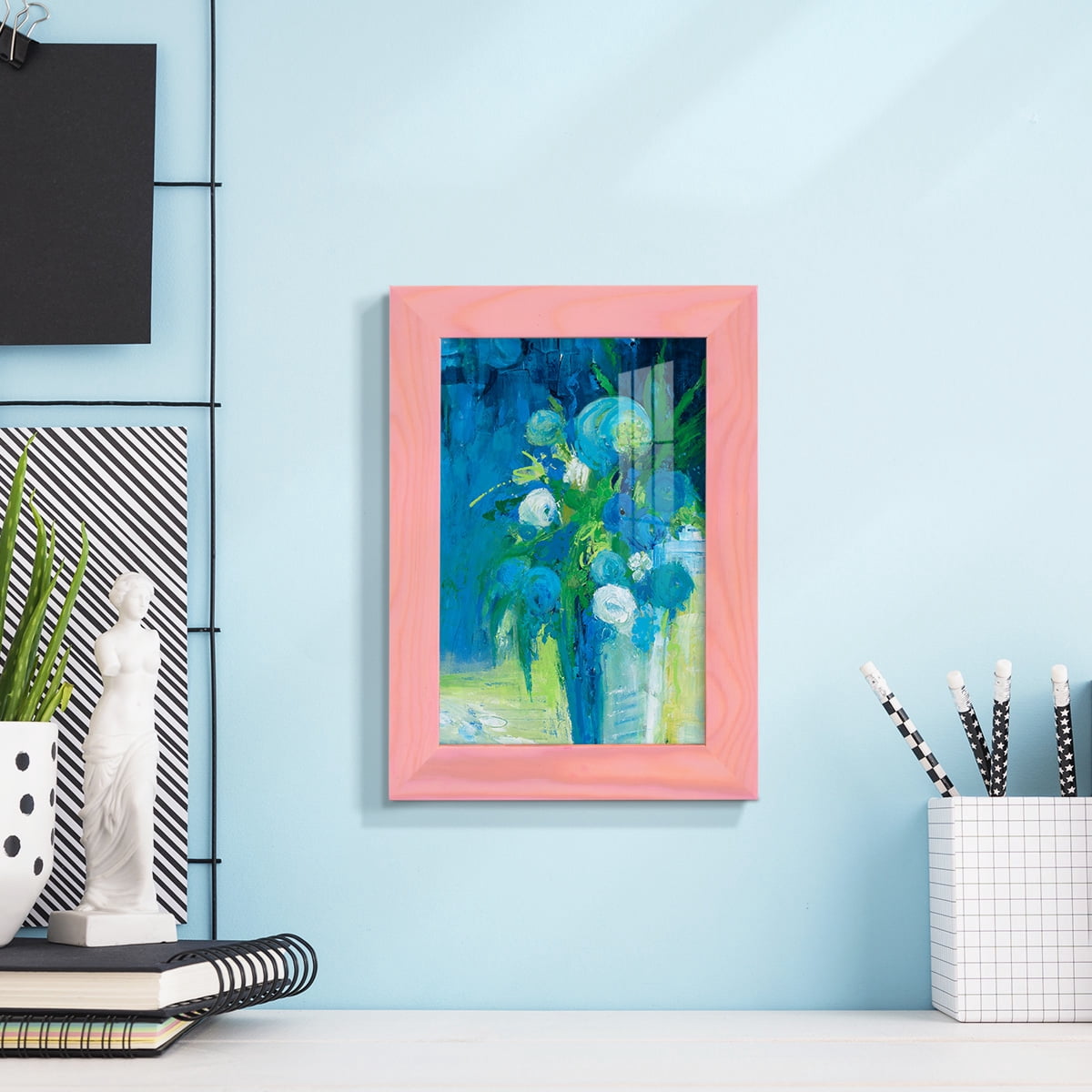 Literal Imaginings -Framed Print w/glass-Sunset Pink