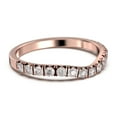thumbnail image 3 of Radhika2 Curved Diamond Moissanite Ring 18K Rose Gold Over Silver, 3 of 4