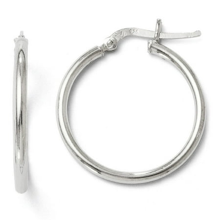 Leslies Sterling Silver Polished Hinged Hoop Earrings