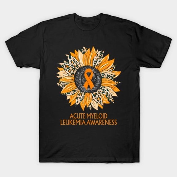 Leopard Acute Myeloid Leukemia Awareness Graphic, H3574 Unisex T-Shirt, Up to 5XL Available