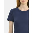 thumbnail image 4 of No Boundaries Cotton Crew Cropped Tee, Women's, 4 of 5