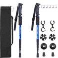 thumbnail image 1 of 1 par (2 bastones) bastones de senderismo antichoque, ajustables y plegables para caminatas o caminatas, bastones de aluminio livianos para hombres, mujeres, personas mayores, niños y niños, 1 of 5