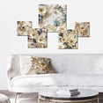thumbnail image 2 of Designart "Ornamental Corners Of Yesteryear I" Damask Wall Art Set Of 5 - Gold Bohemian Hallway Metal Art Print Set, 2 of 6