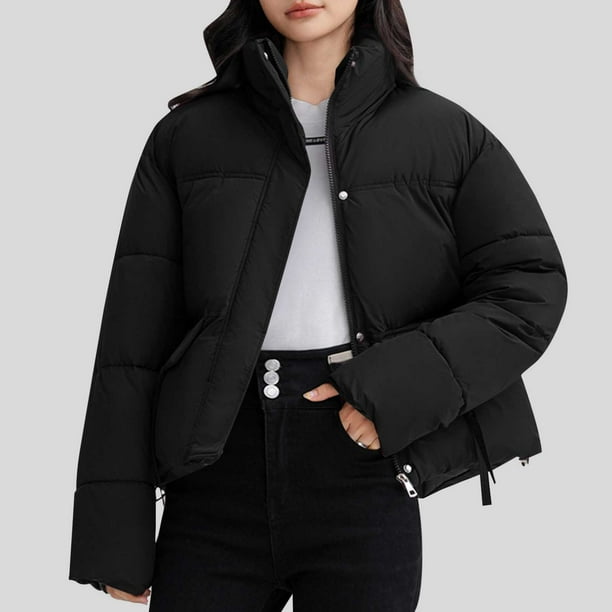 Puntoco Abrigo Con Capucha Y Bolsillo A La Moda De Color Liso Para Mujer Que Mantiene El Calor