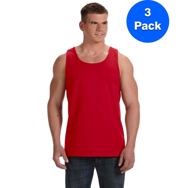 Fruit Of The Loom Men's HD Cotton Tank - 39TKR (Pack Of 3)