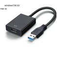 thumbnail image 2 of USB to HDMI Adapter, USB 3.0/2.0 to HDMI Video Audio Adapter, 1080P HD Video Graphics Cable Converter for PC Laptop HDTV TV Compatible with Windows XP, 2 of 5