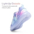 thumbnail image 2 of Dream Pairs Girls' Light-Up Sneakers with Velcro Strap, Colorful Rainbow Design, Comfortable Athletic Shoes for Kids, 2 of 6