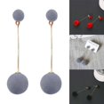 thumbnail image 4 of Boucles d'Oreilles Rondes pour Femmes et Filles, Boucles d'Oreilles Pendantes en Alliage, Bijoux de Mode, 4 of 7