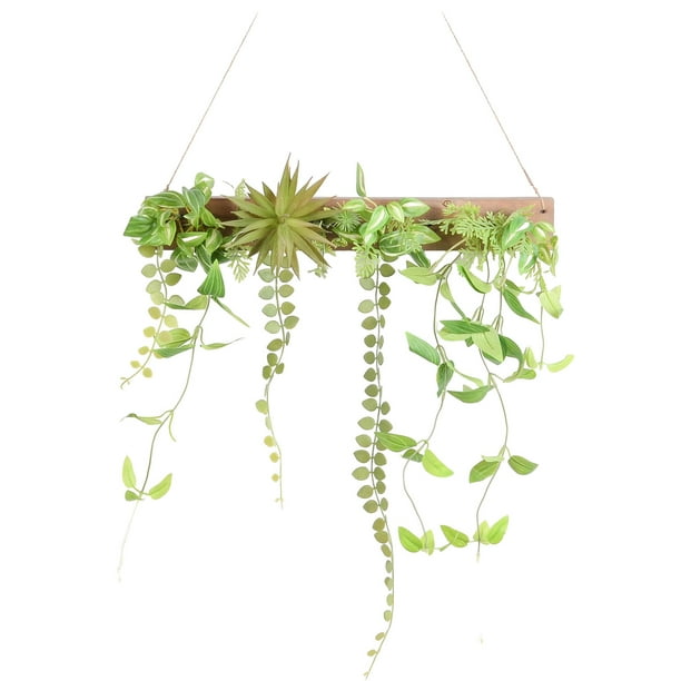 Plantas colgantes artificiales Inteprter con cadena verde para interiores y exteriores
