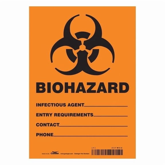 Condor Safety Sign,10 inx7 in,Vinyl 447W52