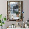 thumbnail image 4 of Qisvanset 12x16 Inch 2D Flat Framed Canvas Art, Golden Glow Rabbit Pair Cozy Farmhouse Romantic Nature Home Wall Art, 4 of 5