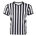 thumbnail image 1 of Dsseng Soccer Referee T Shirt Striped Soccer Ref Costume Jersey New VNeck Sports, 1 of 6