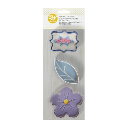 Wilton 3 Pc Floral Cookie Cutter Set, 2308-0-0110