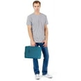 thumbnail image 3 of MOSISO Laptop Sleeve 14 Inch Notebook Briefcase Handbag for ThinkPad/Chromebook Polyester Carrying Sleeve Case Bag for MacBook Air Pro 15 inch, Deep Teal, 3 of 5