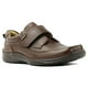 thumbnail image 4 of Zapato Escolar Audaz® de Piel para Niño Ajuste Velcro Marron 21, 4 of 6