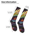 thumbnail image 2 of Fotbe Colorful Dragon Head Profile Calcetas Divertidas Estampadas para Hombre y Mujer, Calcetas de Algodón hasta la Rodilla para Caminar, Correr, Enfermería y Embarazo, 2 of 6