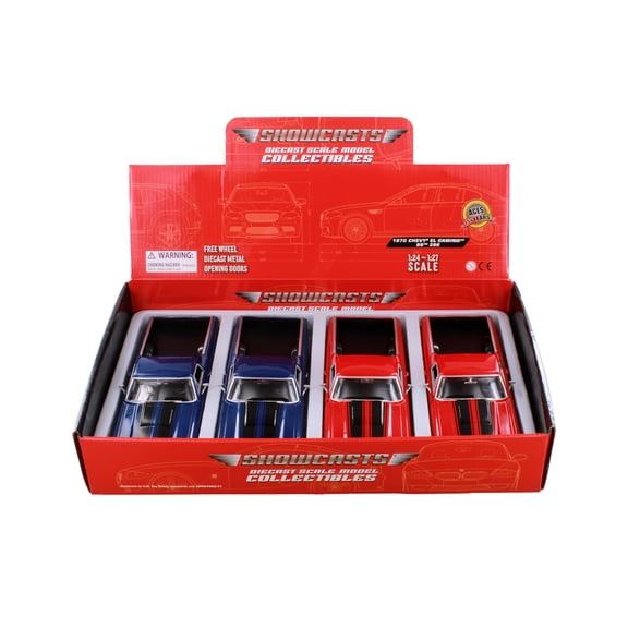 Box of 4 1970 Chevy El Camino SS 396, Assortment - Showcasts 71347D - 1/24 Scale Diecast Model Cars