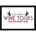 thumbnail image 1 of Washington - Pacific Northwest - Wine Tours -  Lantern Press Artwork (24x16 Giclee Art Print, Gallery Framed, Black Wood), 1 of 1
