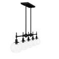 thumbnail image 5 of Hunter - Xidane 5-light Matte Black, Extra Large Chandelier, Dimmable, Mid Century Modern Style, Linear Shaped, for Bedrooms, Dining, Living Rooms - 19511, 5 of 9