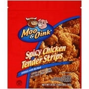 Moo & Oink Spicy Chicken Tender Strips, 25 oz