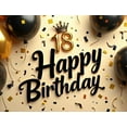 thumbnail image 4 of LUUFILx 18th Birthday Party Backdrop Pink Blue Balloons Gold Crown Banner Decorative Props Celebration Background Décor Festive Supplies Event Decoration, 4 of 8