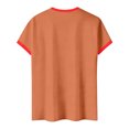thumbnail image 4 of Women's Football Graphic T-Shirt, Women's V-Neck Short Sleeve Letter Print T-Shirt for Casual Summer for Soccer Tournament 2026 Orange Size: 2XL, 4 of 5