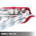 thumbnail image 5 of VEVOR Twin Sheave Block and Tackle 7700LBS ,1/2"× 150FT Twin Sheave Block with Braid Rope 35KN Double Pulley Rigging, 5 of 9