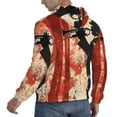 thumbnail image 3 of KLL Silhouette Trumpet Red Art Print Mens Hoodie Long Sleeve Casual Pullover Hooded Sweatshirt Fashion Drawstring Hoodies with Pocket-X-Large, 3 of 6