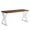 Walnut & White, variant on Spaco Heavy-Duty Computer Desk, 55" Simple Study Desk Writing Table, Desk for Indoor, Gray