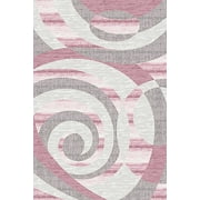 PREMIUM 3D Hand Carved Modern Abstract 5x8 5x7 Rug Contemporary 5540 Gray Pink