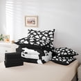thumbnail image 6 of Homewish Lovely Halloween Ghost 7-Piece Twin Bedding,Silhouette Spooky Pattern Bedding Comforter Set,Black White,Black Reversible, 6 of 8