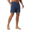 thumbnail image 5 of INSPIRE CHIC Men's Solid Summer Drawstring Waist Mesh Liner Back Pocket Swim Shorts 30 Navy Blue, 5 of 5