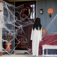 thumbnail image 3 of Halloween Horror Costume Masquerade Cosplay White Clothing and Black Hair Terror Ghost Clothing Set for Women Ladies Haunted House Dress up Props, 3 of 4