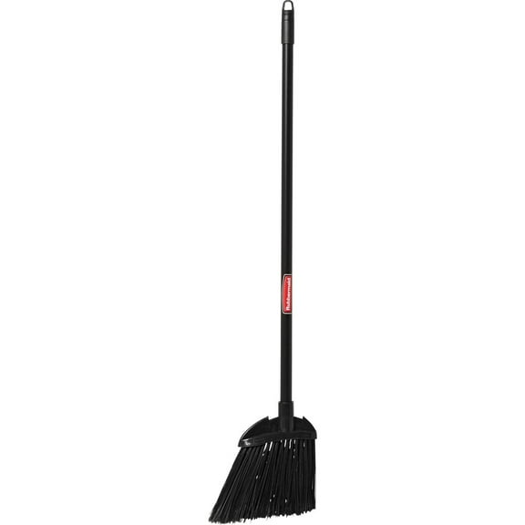 Rubbermaid Commercial Lobby Broom - 7.50" Polypropylene Bristle - 28" Handle Length - Black Metal Handle - 1 Each - Black | Bundle of 5 Each