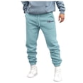 thumbnail image 1 of WEAIXIMIUNG Pantalon Noir Homme Ajusté Fuselé Automne et Hiver Mode Rue Loisirs Sports Extérieur Course Pull Pantalon, 1 of 4