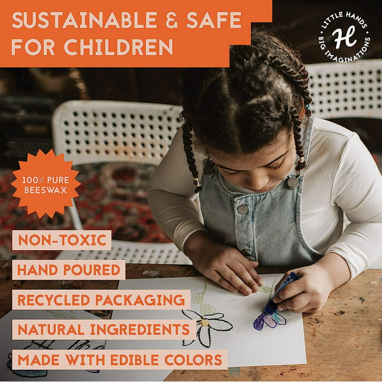 9-Piece Non-Toxic & Handmade Organic Beeswax Toddler Crayon Fingers –  Smilogy Organic Beeswax Crayons