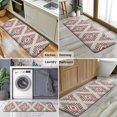 thumbnail image 6 of Beige Geometric Diamond Striped Pattern Kitchen Rug Mat,Kitchen Runner Rugs Non Skid Washable,Decorative Kitchen Floor Mats for Kitchen,Sink,Laundry,17"x47.2", 6 of 7