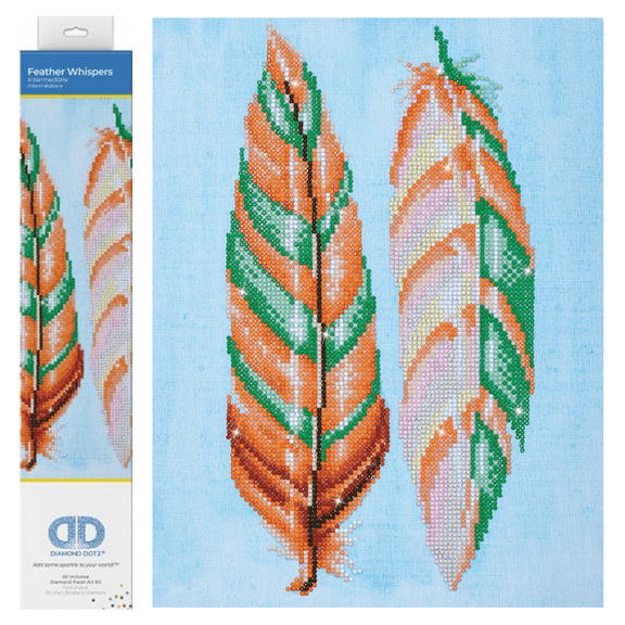 Diamond Dotz Feather Wispers Bird Diamond Painting Kits for Adults - Diamond Art Kits a Relaxing Creative Craft Kit with Dotz Gems 11"x14.5"