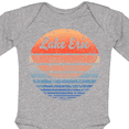thumbnail image 4 of Inktastic Lake Erie Distressed Retro Sunset Boys or Girls Long Sleeve Baby Bodysuit, 4 of 5