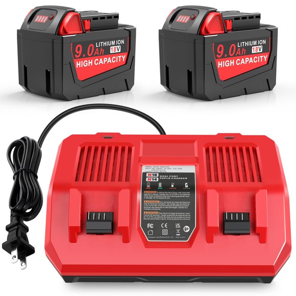 Batería WECACHWE 18V 9.0Ah de repuesto con cargador doble