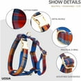 thumbnail image 2 of UOSIA Bow Tie Dog Collar Harness and Leash Set Elegant Plaid Girl Dog Collar, 2 of 6