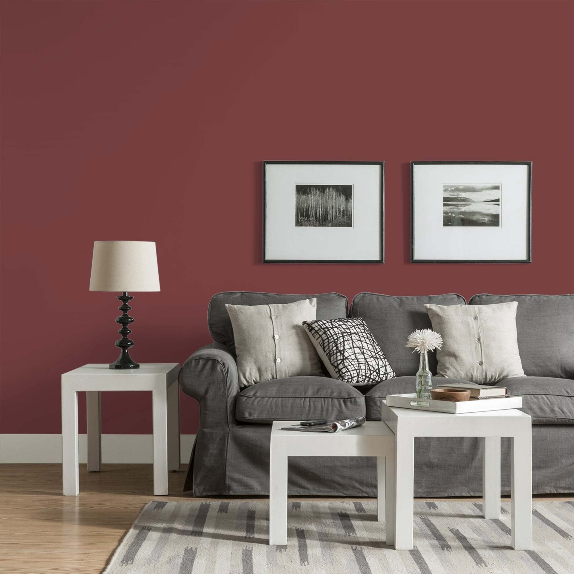Glidden HEP Bordeaux / Red, Eggshell Interior Paint with Primer, 1 Quart
