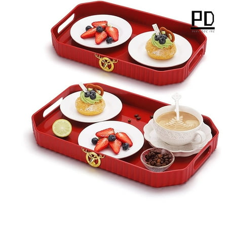 

Plastic Serving Tray with Handles Pack of 2