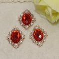 thumbnail image 3 of 10X 30x25mm Diamond-Shaped Crystal Buttons DIY Sewing Fasteners Metal Rhinestone Buckle Buttons Flat Back for Jewelry Making Craft Wedding Dress, 3 of 7