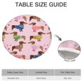 thumbnail image 6 of Colorful Funny Dachshund Round Fitted Tablecloth with Elastic Edge,Dining Table Cover Waterproof,Outdoor Round Tablecloth for Camping,Dining,Indoor and Outdoor, 6 of 7