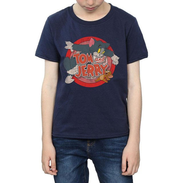 Tom T-Shirt Classique en Coton pour Garçons and Jerry