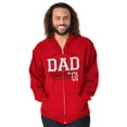 thumbnail image 3 of Fathers Day World's Greatest Dad No 1 Men's Big & Tall Graphic Zip Up Hoodie Brisco Brands 2X, 3 of 5
