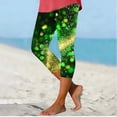 thumbnail image 4 of Haivin Women's Yoga Leggings with St. Patrick's Day All-Over Print, Casual and Stylish, for Gym and Everyday Wear, 4 of 5