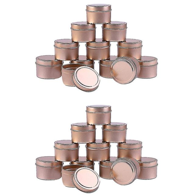 12 recipientes para velas de lata para velas, tarros para velas de 4 onzas